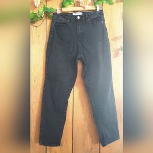Wax Jeans Collection high rise mom jeans black straight leg sz 3